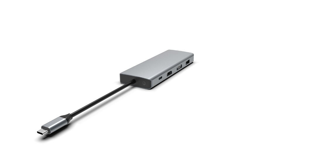 Trạm đậu nối USB C Hub cho máy tính xách tay MacBook USB C để màn hình HDMI kép cho Windows USB C Hub Adapter