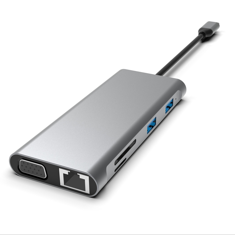 12 trong 1 USB C Hub Triple Display Docking Station Dual HDMI VGA USB C& A Data Port Dock
