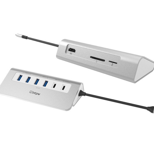 9 trong 1 USB C HUB Docking Station Với USB 3.0 HDMI Card Reader Cho máy tính xách tay