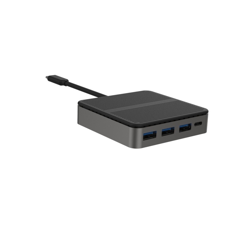 Square 6 In 1 Dual HD 4K Type C Docks Với RJ45 PD 100W SD TF 3xUSB 3.0 Docking Hdmi Hub Usb C A