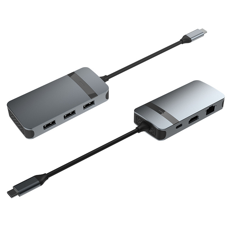Hdmi USB C Hub Multiport Adapter Network Multiport Adapter USB 3.0 Cổng 6 trong 1