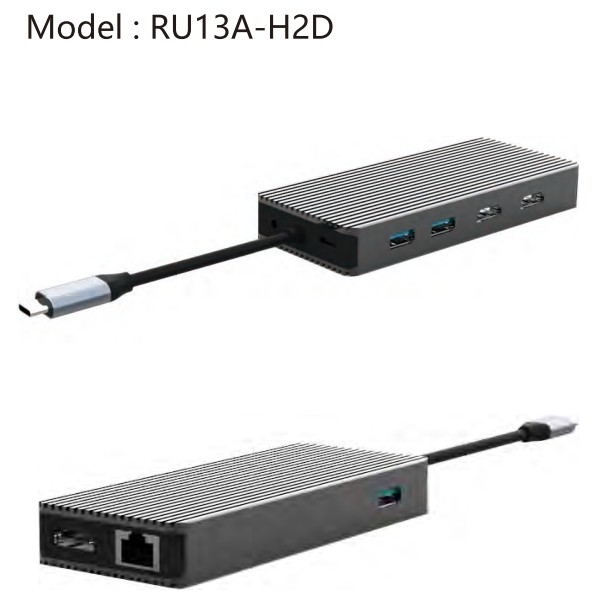 9 trong 1 Gigabit Ethernet USB C hub adapter với cổng 4K HDMI DP cho máy tính xách tay Macbook