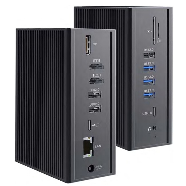 Thunderbolt 3 16 trong 1 Type-C Dual HDMI USB C Docking Station 4K Video