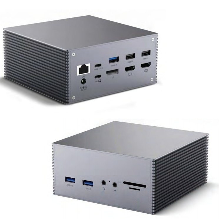 16 trong 1 máy tính để bàn USB C Docking Station Universal Windows MacOS 3.5mm Audio Jack