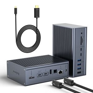 18 cổng Thunderbolt Docking Station 2 HDMI Dock Hub Cho HDMI 8K / 4K Hiển thị tương thích