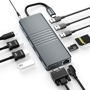 11 IN 2 USB C Hub PD 3.0 HDMI Công nghệ kết nối màn hình Surface Pro 7 Hub Docking Station
