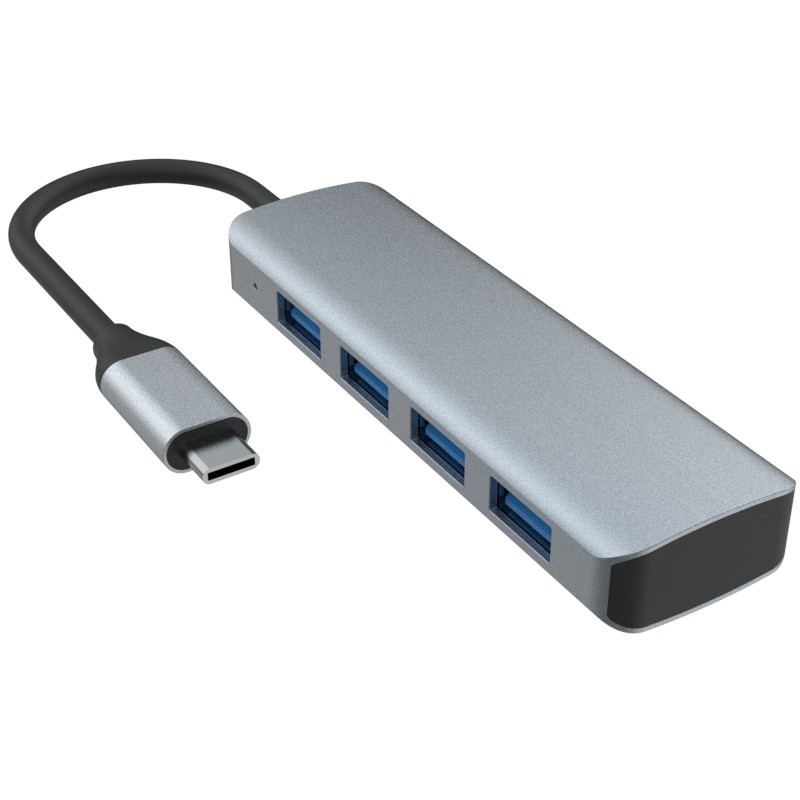 USB C đến 4 cổng USB 3.0 Hub Expansion Dock USB Type-C đến 4 USB 3.0 HUB Aluminium 5G Transmission