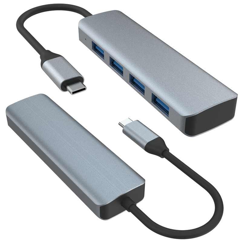 USB C đến 4 cổng USB 3.0 Hub Expansion Dock USB Type-C đến 4 USB 3.0 HUB Aluminium 5G Transmission