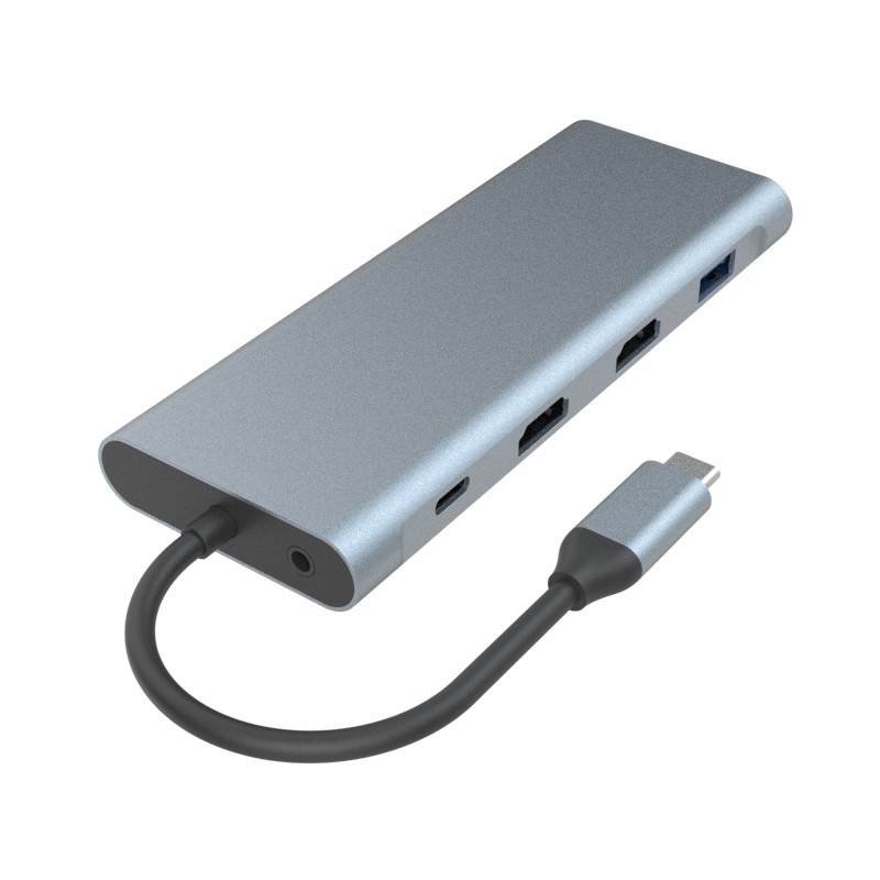 6 trong 1 USB C Hub Type C Adapter 4K HDMI 60hz Multiport Card Reader USB3.0 TF PD SD Reader