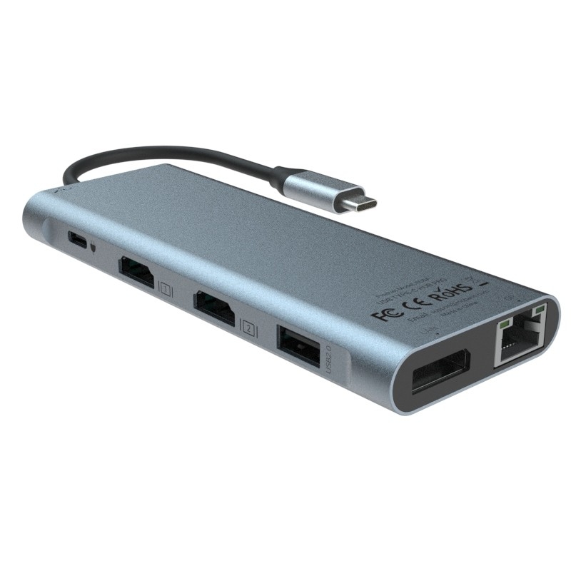 6 trong 1 USB C Hub Type C Adapter 4K HDMI 60hz Multiport Card Reader USB3.0 TF PD SD Reader