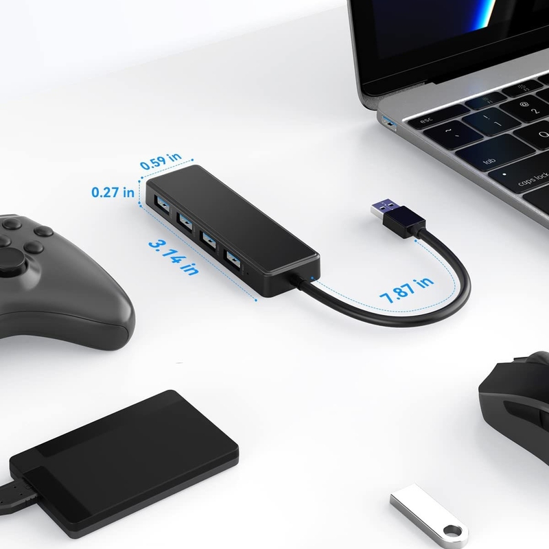 4 6 7 Cổng USB 3.0 Hub cho máy tính xách tay USB A Splitter với cáp mở rộng Cổng nguồn USB