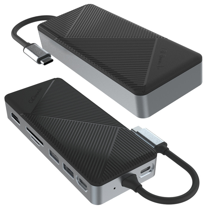 USB C Displaylink Docking Station với 10Gbps USB 3.2 Gen2 M.2 NVMe/SATA SSD Reader
