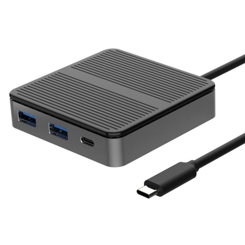 Phân màu đen USB C để USB Adapter Mac 6 trong 1 Usb C để Usb A Hub Adapter OTG Adapter