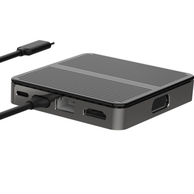 Phân màu đen USB C để USB Adapter Mac 6 trong 1 Usb C để Usb A Hub Adapter OTG Adapter