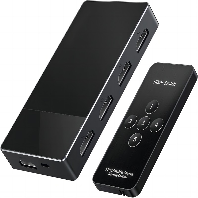 3 trong 1 Out HDMI Switch Aluminium HDMI Splitter với Remote HDMI Switcher hỗ trợ màn hình HD 3D 4K
