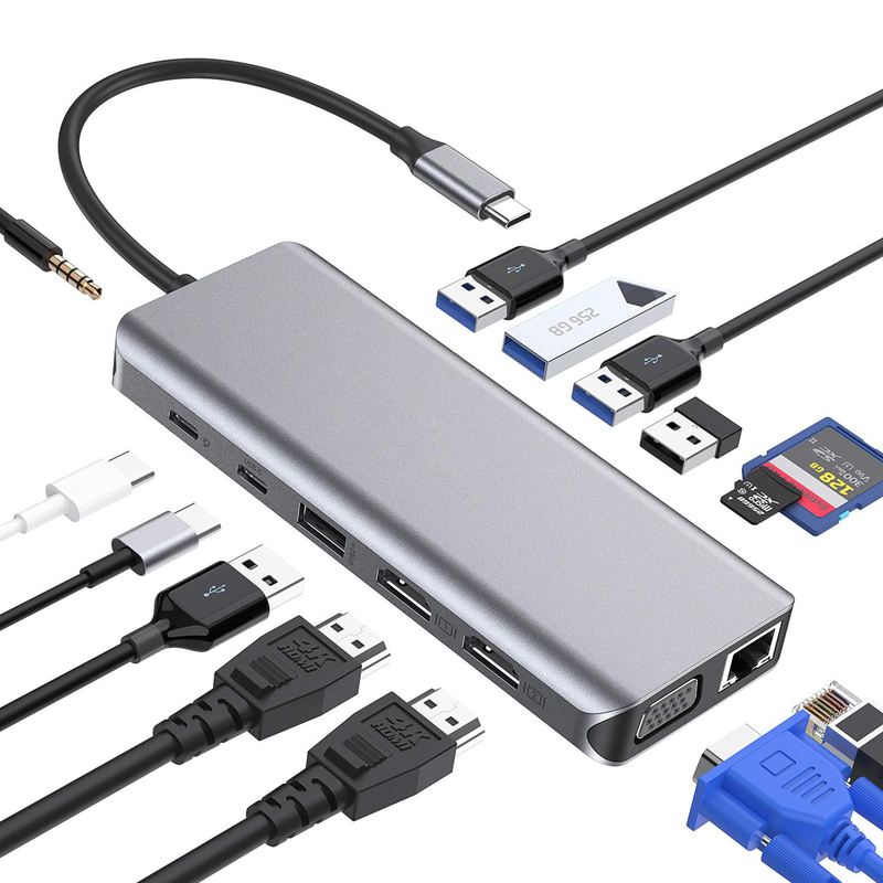USB 3.0 Hub Extension Type A Male To Female Data Cord với nguồn điện USB C Hub Extra Long