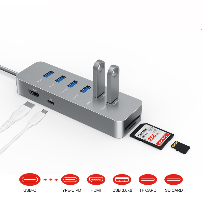 10gbps USB C Hub USB 3.0 Splitter USB A Expander Hub dữ liệu đa cổng di động cho máy tính xách tay Imac Pro