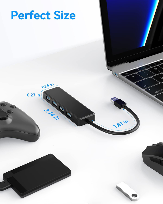 4 cổng USB C Hub Adapter USB 3.0 Hub Ultra Slim Portable Data Hub Chuyển dữ liệu áp dụng