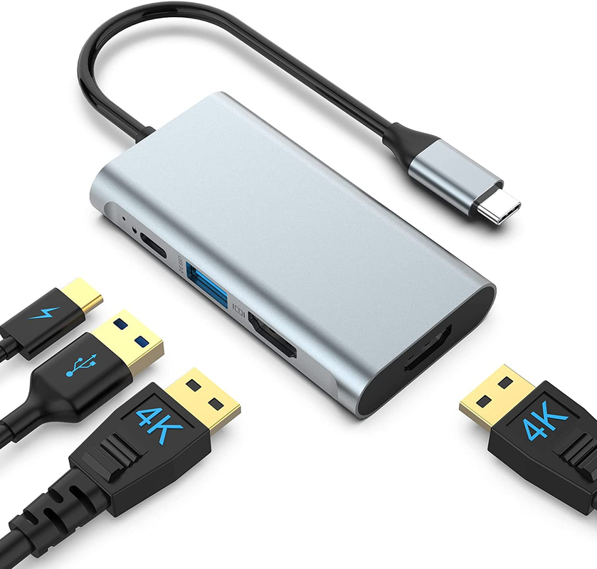 4 trong 1 USB C Adapter 2 cổng HDMI đến USB3.0 Thunder