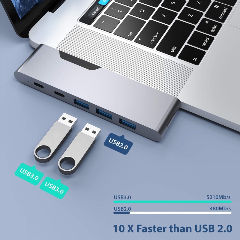 8 In 1 Dock Station Dual USB C Power Adapter Hub Card Reader Pro Pad Converter USB Hub Cho Mac