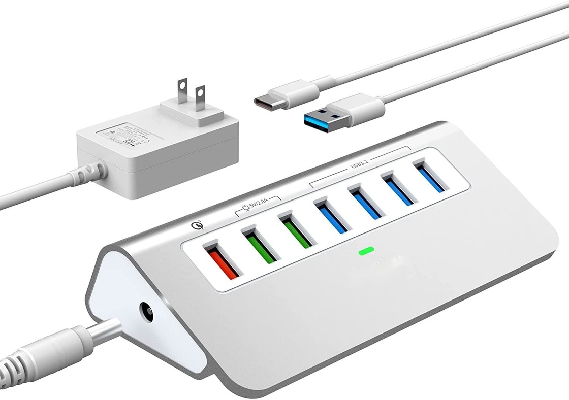 USB Type-C đến Ethernet Adapter với 14 cổng USB 1000 Mbit/s Gigabit RJ45 LAN Hub