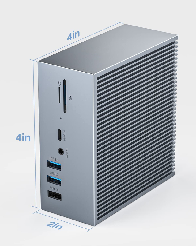 16 trong 2 USB C màn hình kép Thunderbolt 3 Dock HDMI Cho máy tính xách tay Hub Adapter USB