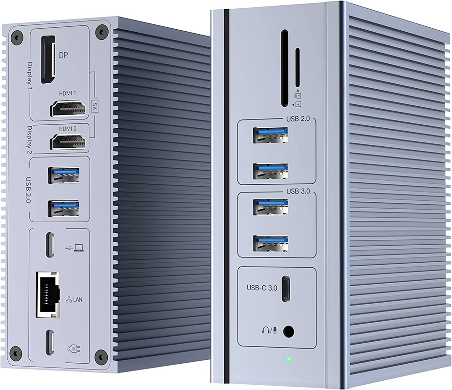 16 trong 1 Thunderbolt 4 Docking Station Dual Monitor 4K 60HZ MacBook Windows USB HUB