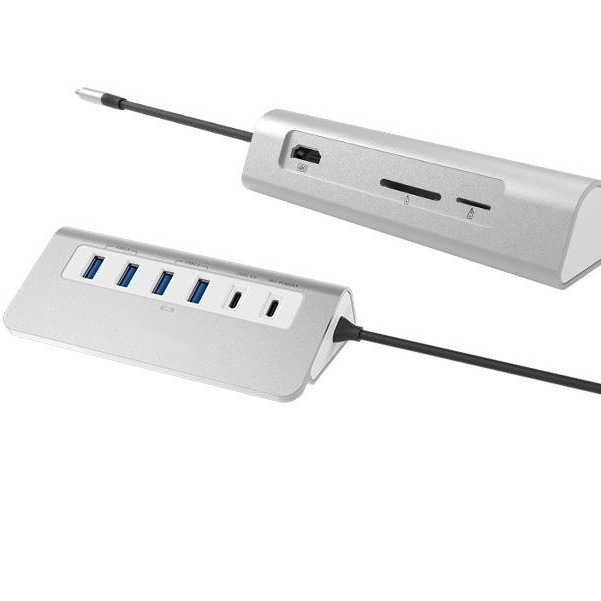 10 trong 1 USB C Hub HDMI USB 3.0 SD / TF Card Reader cho máy tính xách tay MacBook và máy tính để bàn