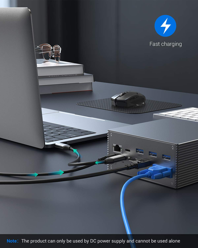 Thunderbolt 4k Monitor Thunderbolt USB-C HD kép 4K Docking Station 16-In-1 Hub Adapter MST Macbook & Màn hình