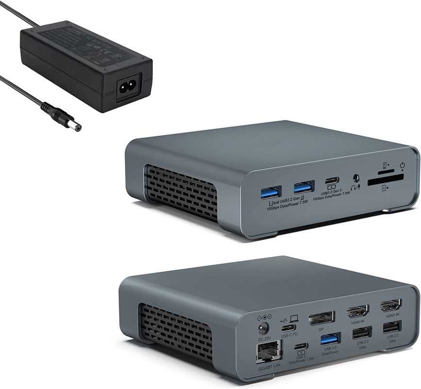 Docking USB Hub Adapter USB Type-C 4K 60hz Kiểm tra HDMI Ethernet RJ45 Trạm dock