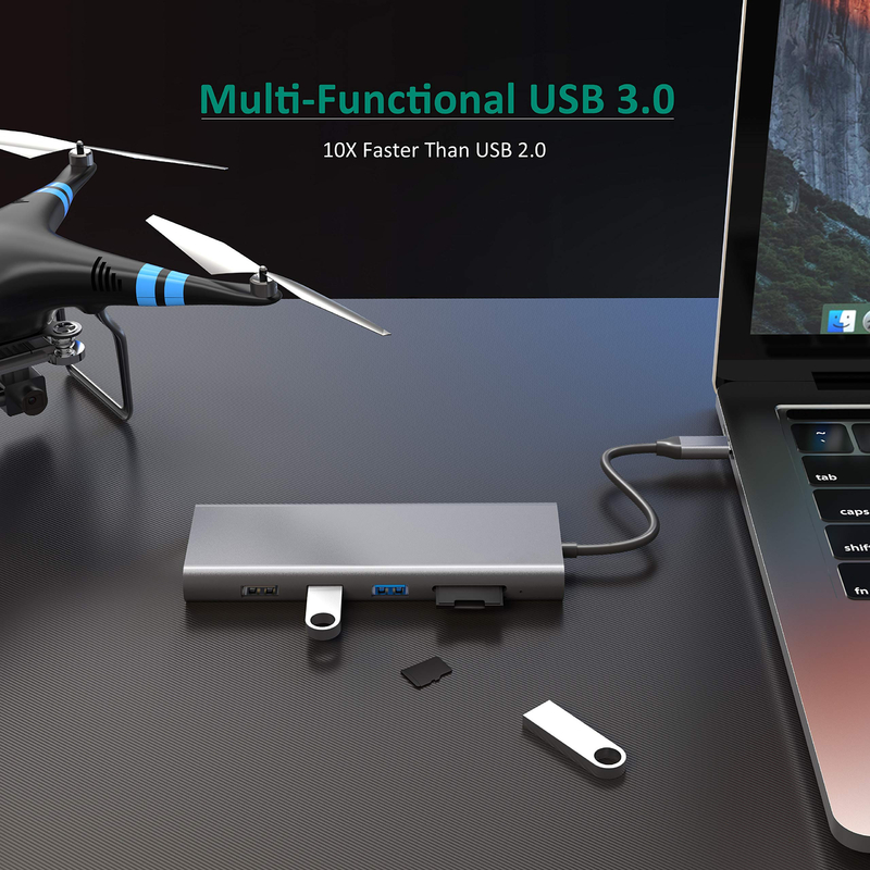 14 In 1 USB C Hub Docking Type C Hub Usb Type C HDMI 2 Triple Display Docking Station VGA 4K