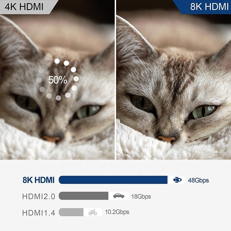 8K HDMI Switch 3 In 1 Out Hỗ trợ 3 HDMI Input 8K 60Hz 4K 120Hz Công nghệ tiên tiến