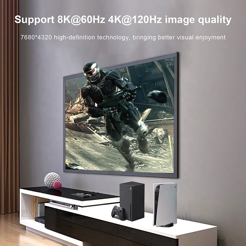 8K HDMI Switch 3 In 1 Out Hỗ trợ 3 HDMI Input 8K 60Hz 4K 120Hz Công nghệ tiên tiến