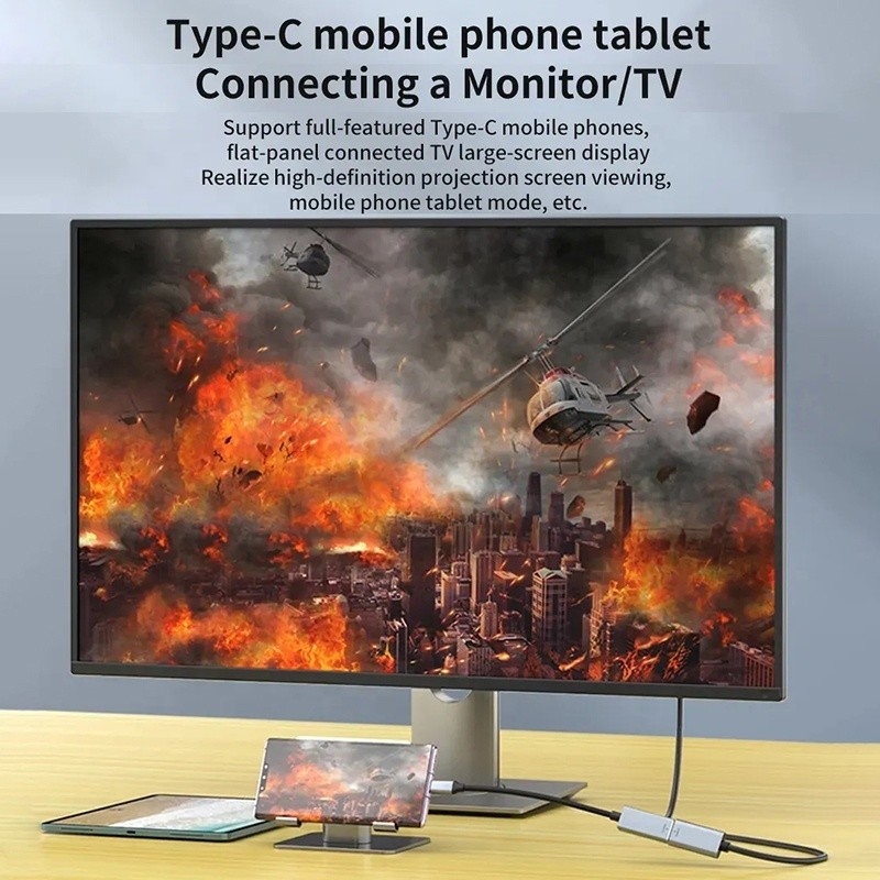 PVC Jacket Nam-Nữ USB C loại C để hiển thị cổng màn hình adapter cáp cho 8K 60Hz Video Audio