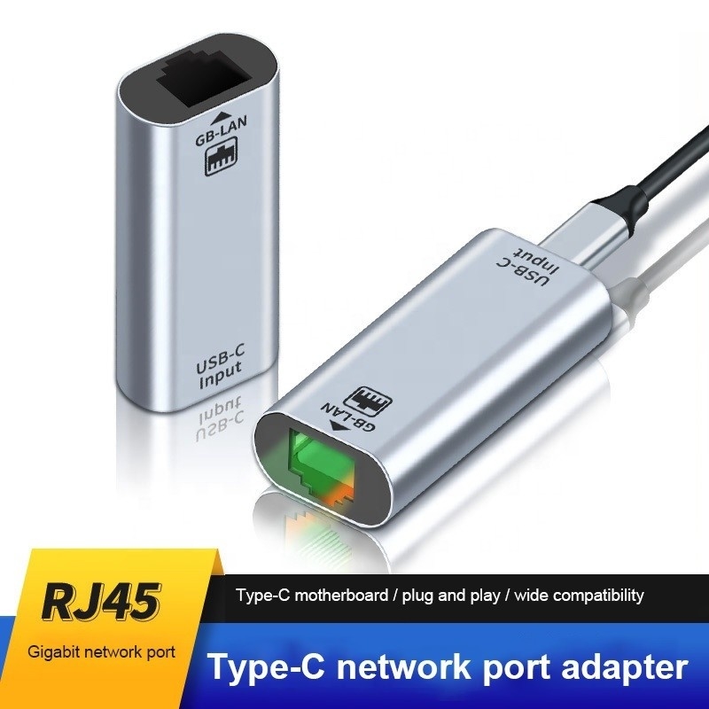 USB C Phụ nữ đến cổng Ethernet Adapter 10/100/1000 Mbps Tốc độ cho kết nối mạng nhanh