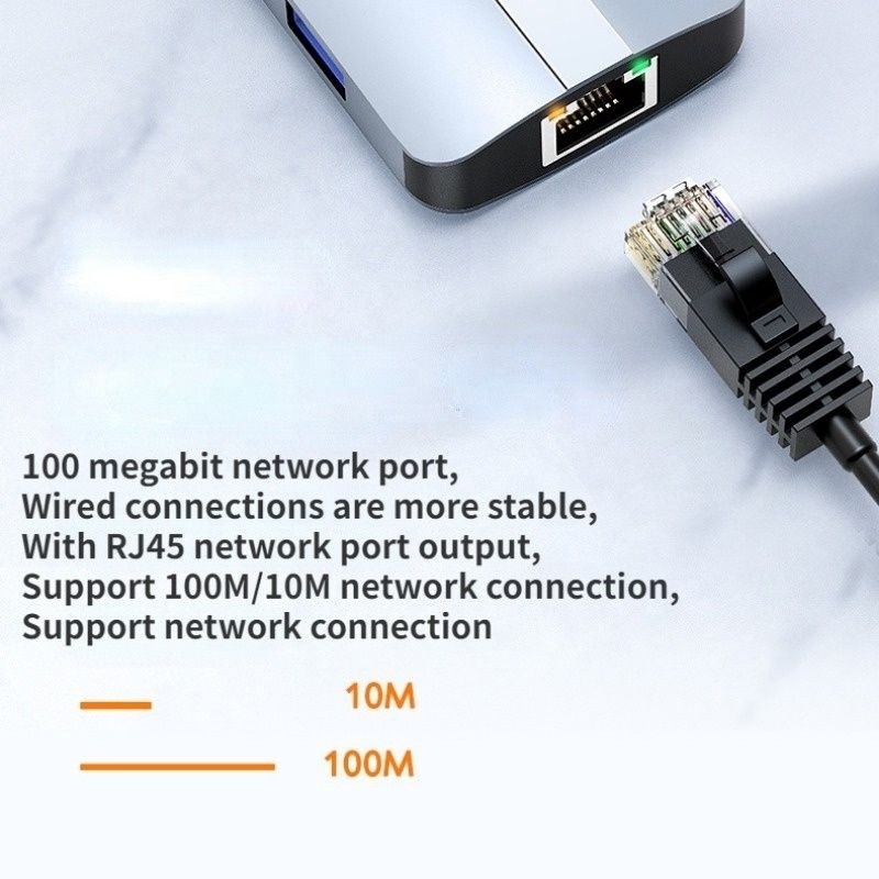 USB C Type C Hub Multiport Dock Station với chức năng mạng sạc chuyển video