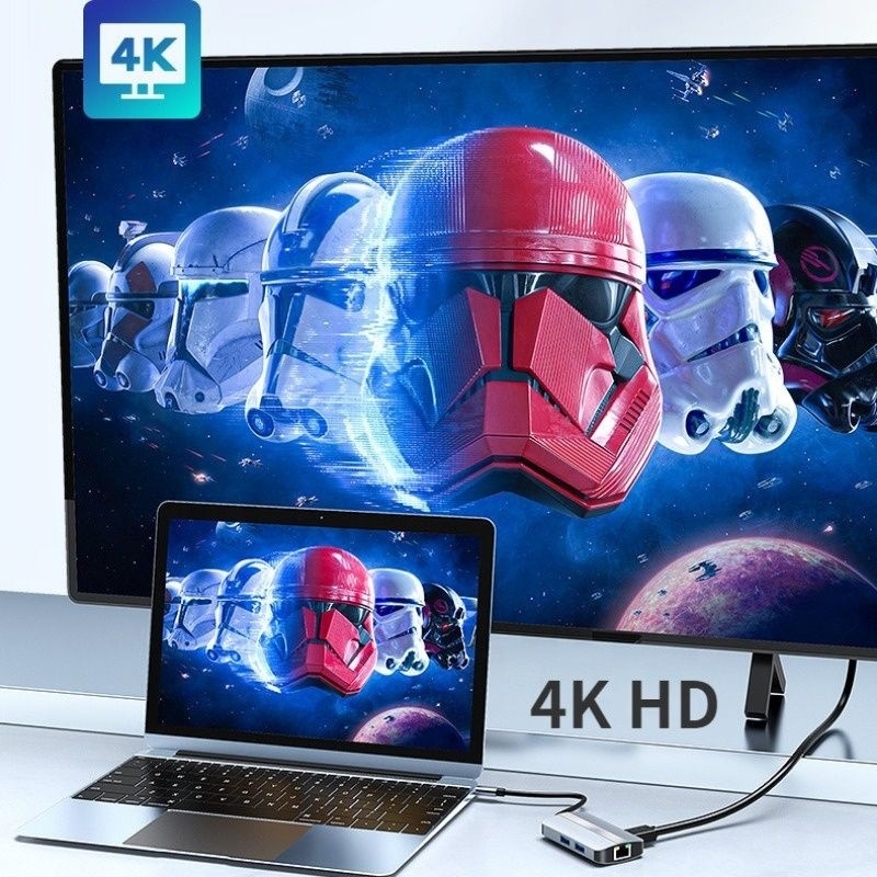 USB C Type C Hub Multiport Dock Station với chức năng mạng sạc chuyển video