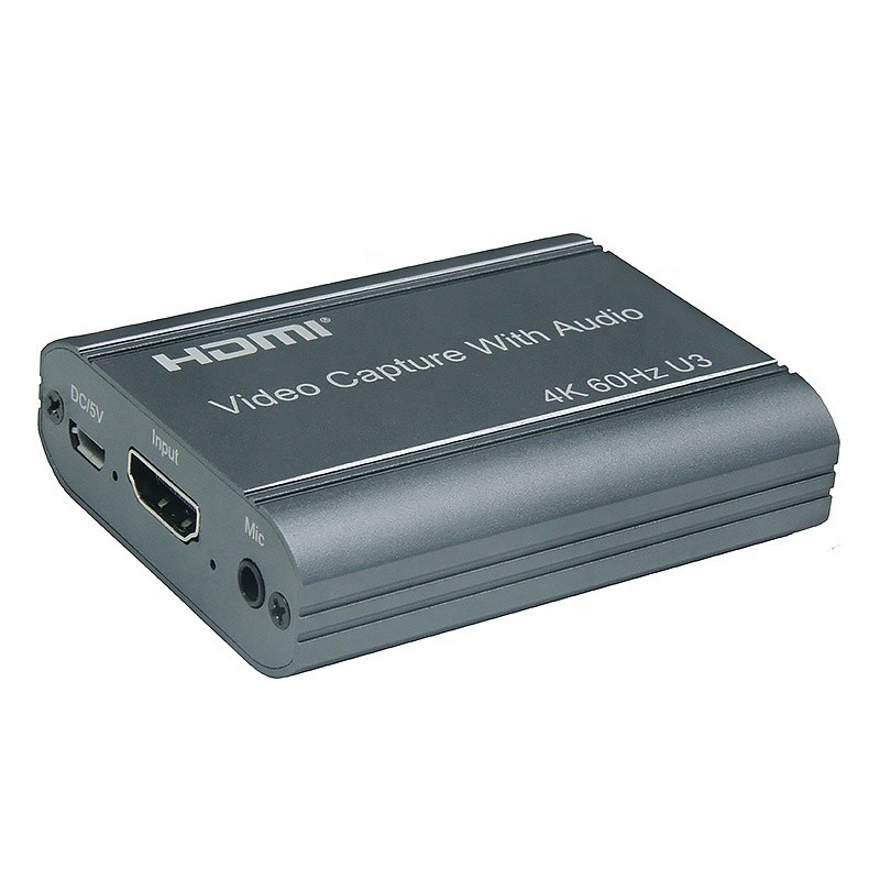Thẻ chụp video chuyên nghiệp 4K 60Hz HDMI đến USB3.0 với đầu ra âm thanh và USB 3.0