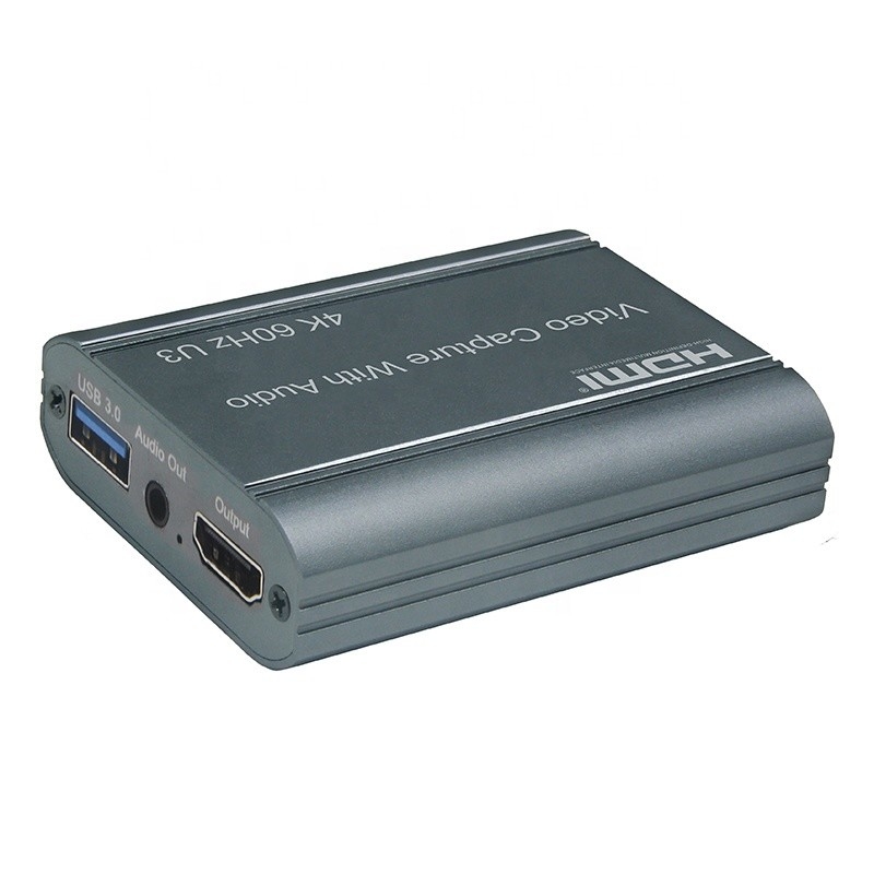 Thẻ chụp video chuyên nghiệp 4K 60Hz HDMI đến USB3.0 với đầu ra âm thanh và USB 3.0