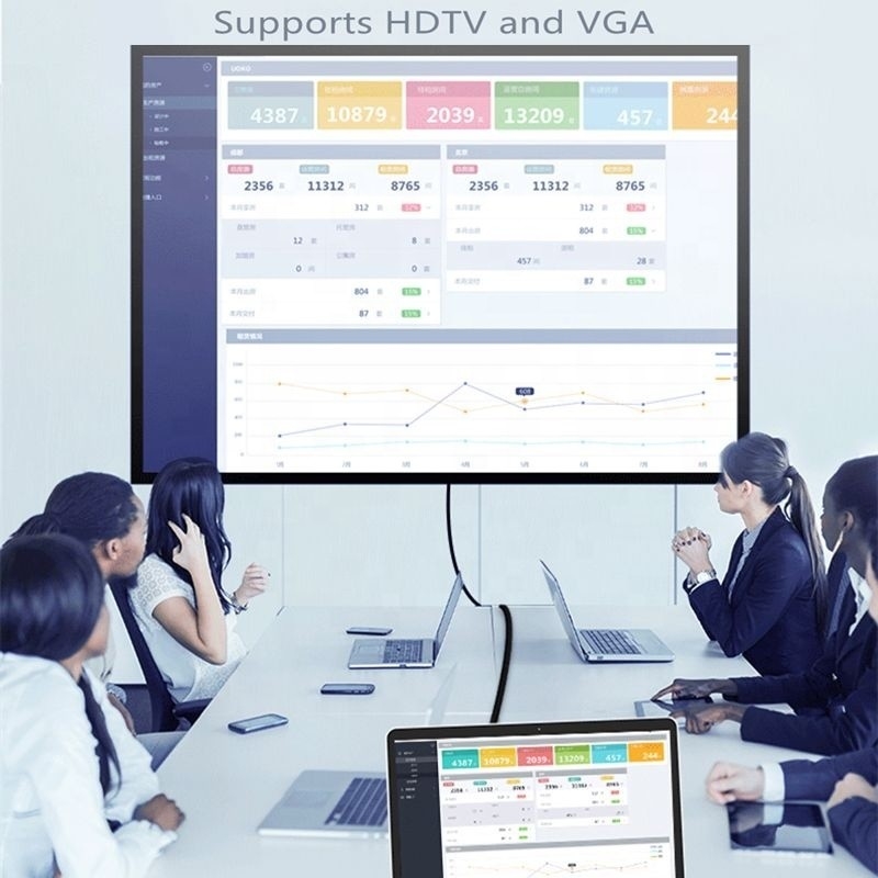 7-in-1 USB C Type C Docking Station với HDTV HDMI VGA USB RJ45 và Fast Data Transfer