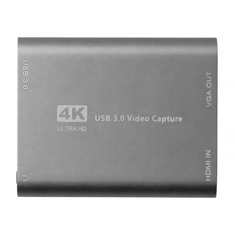 USB 3.0 HDMI Video Capture DVR Card Box Với Mic VGA Loop Out Cho Máy ảnh máy tính Xbox