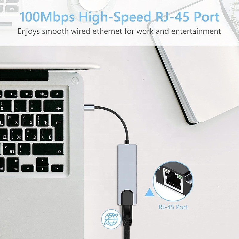 Trạm đậu nối USB C PD màu xám cho chức năng sạc máy tính xách tay