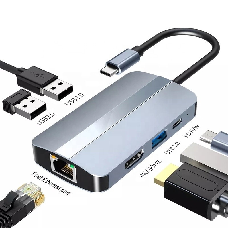 12-in-1 USB C Adapter OEM Multiport Hub với 4K HDMI USB 3.0 RJ45 Lan Ethernet