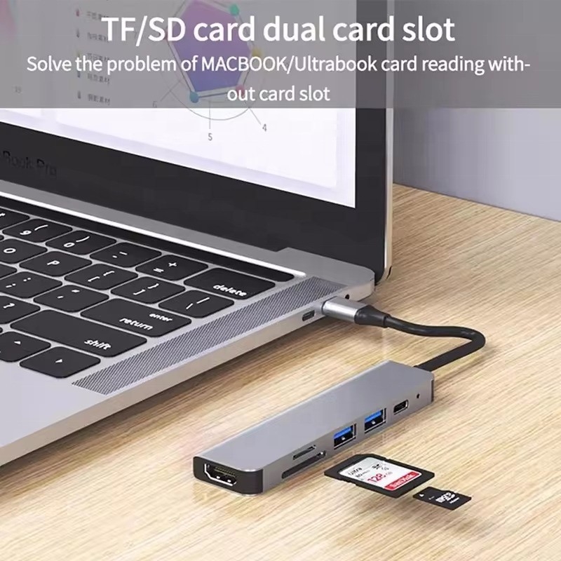 USB 3.1 Docking Station Hub với 4K HDMI USB3.0 TF SD Card Reader và sạc PD 87W