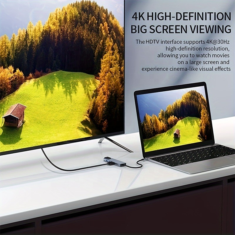 Sạc nhanh 16 In 1 Adapter USB C cho điện thoại di động Máy tính xách tay máy tính xách tay 4K HDMI RJ45 PD