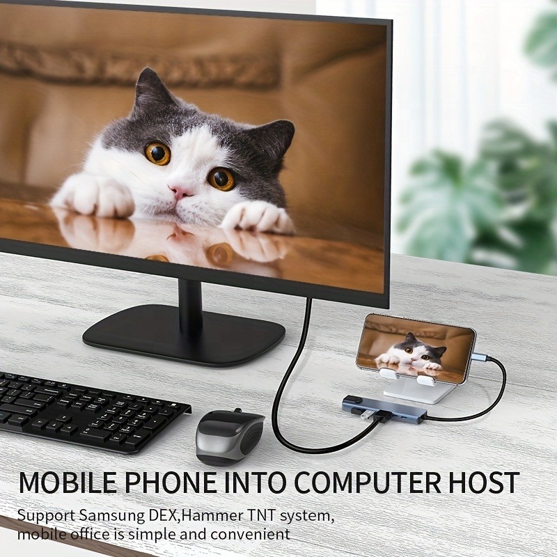 Sạc nhanh 16 In 1 Adapter USB C cho điện thoại di động Máy tính xách tay máy tính xách tay 4K HDMI RJ45 PD