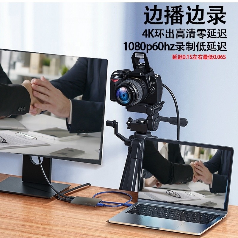 Loop Out USB C Type C Hub với thẻ ghi hình HD 4K 60Hz HDMI