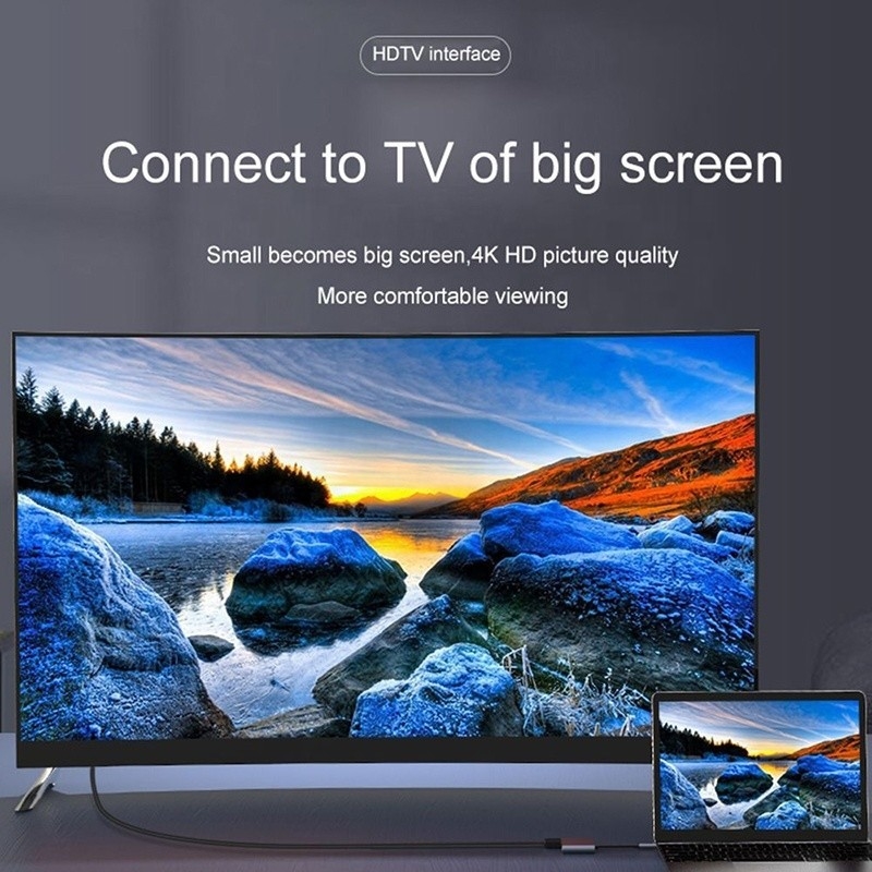 4-in-1 USB C để hai 4K HDMI MST Adapter để sạc truyền dữ liệu và đầu ra video