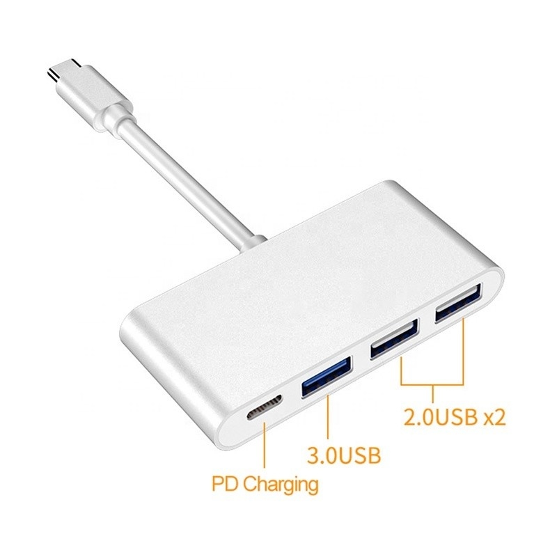USB 3.1 Giao diện 4-In-1 Type C Hub Multiple Adapter Cho Chuyển dữ liệu nhanh