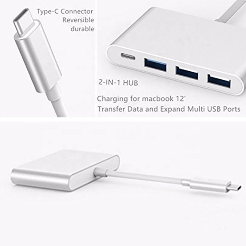 USB 3.1 Giao diện 4-In-1 Type C Hub Multiple Adapter Cho Chuyển dữ liệu nhanh